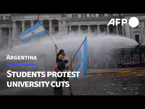Clashes during protests against Milei's cuts to universities in Buenos Aires | AFP