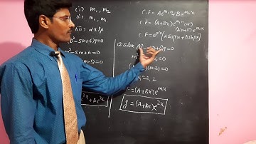 How to find Complementary Function of an ODE(in Tamil)