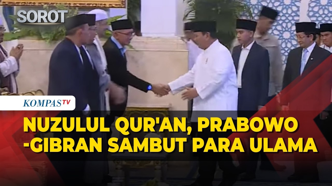 Momen Presiden Prabowo dan Wapres Gibran Sambut Para Ulama di Peringatan Nuzulul Qur'an