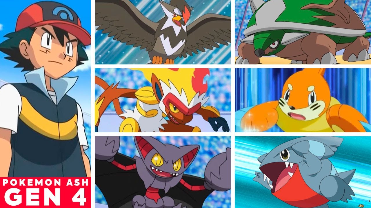 A Equipe de Ash em Sinnoh