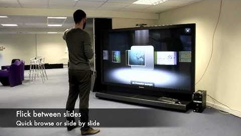 PowerPoint presentation controlled with Kinect