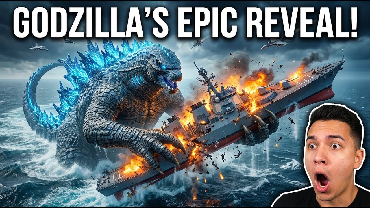 "GODZILLA DESTROYS US DESTROYER in EPIC BATTLE 🔥 | 4K Cinematic Animation