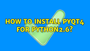 Ubuntu: How to install PyQt4 for Python2.6?