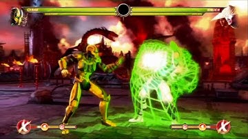 MK9 CYRAX TAG TEAM COMBO EXHIBITION WITH NPC
