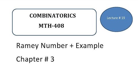 Ramsey Numbers+Examples || Chapter # 3|| Combinatorics in hindi & Urdu MTH-408 || Lecture 19