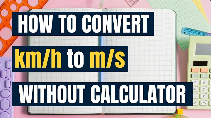 Convert km/h to m/s Without a Calculator