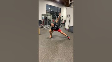 High knee lateral squat + thoracic rotation