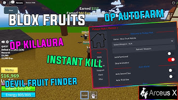 ROBLOX NEW OP BLOX FRUITS SCRIPT/HACK [ WORKS WITH ARCEUS X TOO! , OP KILLAURA , OP AUTOFARM... ]