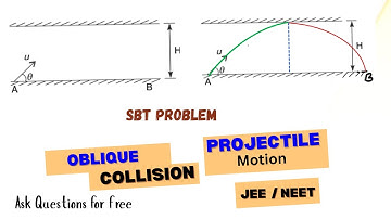 Projectile Motion with Collision | JEE Advanced Physics SBT Solution | JEE/NEET Physics
