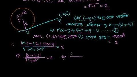 4  (ii)  বিন্দু থেকে   বৃত্তে অংকিত স্পর্শকের সমীকরণ নির্ণয় [E-4.2, C-11-12]