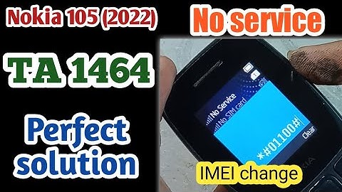 Nokia 105 (2022) ta-1464 no service | invalid sim solution || Original Nokia