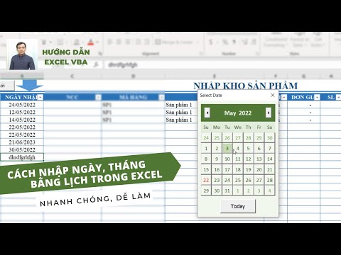 Video: Làm cách nào để chèn lịch chọn ngày trong Excel?
