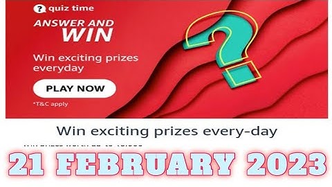 Amazon Funzone Quiz Answers Today|21 February 2023|#dailyquiztime