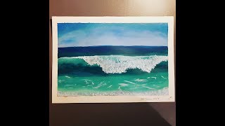 acrylic ocean painting easy waves