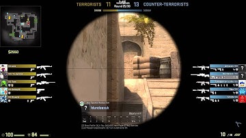 Agressive awp play on mirage.