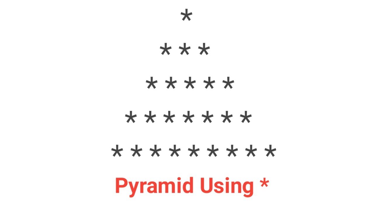Pyramid program using * in c# syntax - YouTube