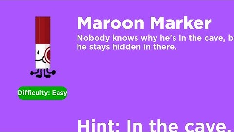 HOW TO GET MAROON MARKER (FIND THE MARKERS)