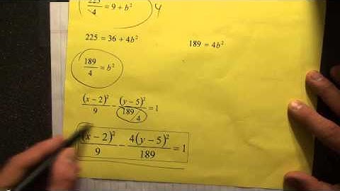 #125 Writing the Equation of a Hyperbola