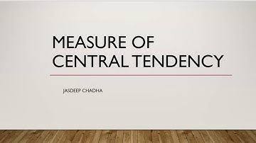 Measures of Central Tendency