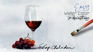 How to Paint Wine Glass & Grape | Still Life | Primary Colors Only