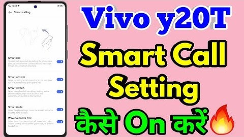 How To Smart Call in Vivo Y20T | Vivo Y20T Smart Call Setting Kaise Kare
