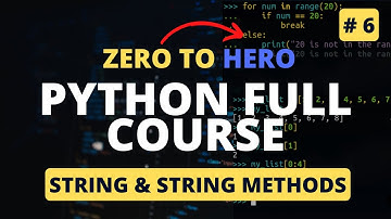 String and String Methods In Python | Python Tutorial - Python Full Course 2023