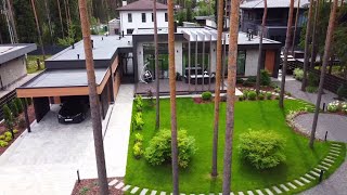 Одноэтажный дом в современном стиле площадью 450 м²
