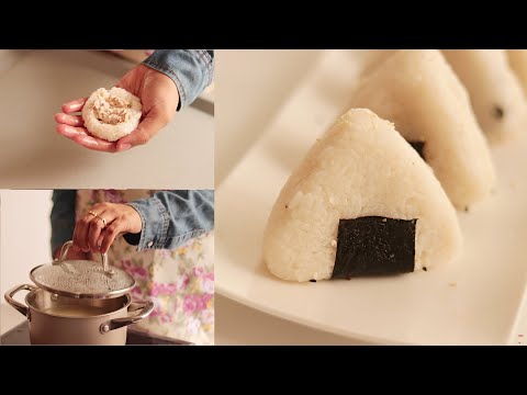 طريقة مثلثات الارز الياباني اونيغيري الي كنا نحلم ناكله ونحن صغار مع طريقه تشكيله بدون قالب