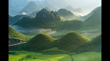 🌿Núi đôi Quản Bạ - Tuyệt tác thiên nhiên của Hà Giang🌾Bầu trời Tây Bắc