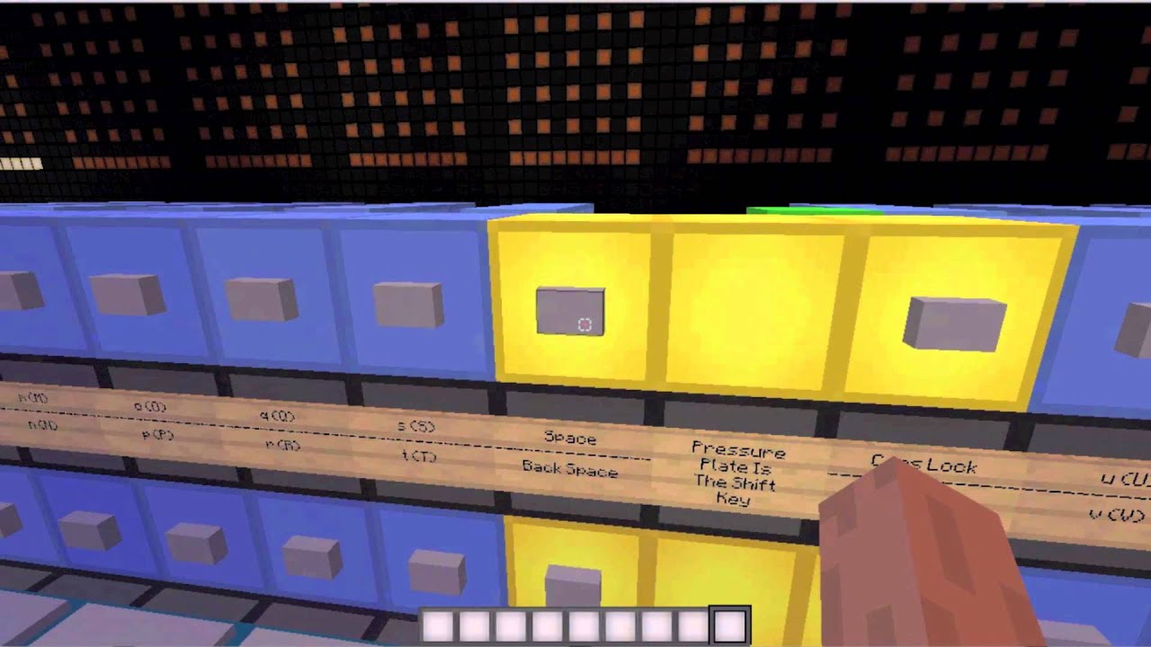 [Minecraft] ワープロ作ってみた (7bit ASCII) - YouTube