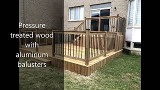 Pressure treated wood decks