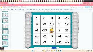 Integer Bingo - Addition and Subtraction