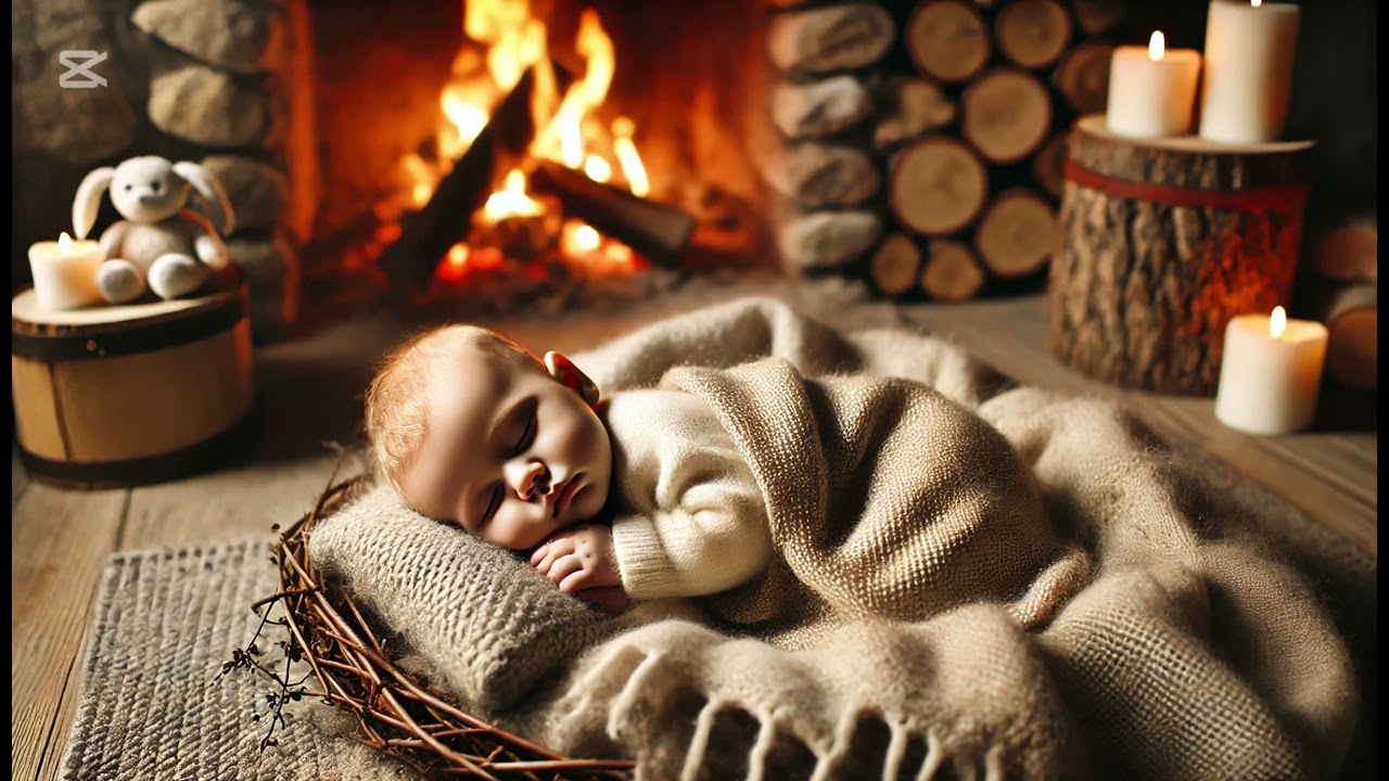 Good sleep near fire -Baby lullaby music