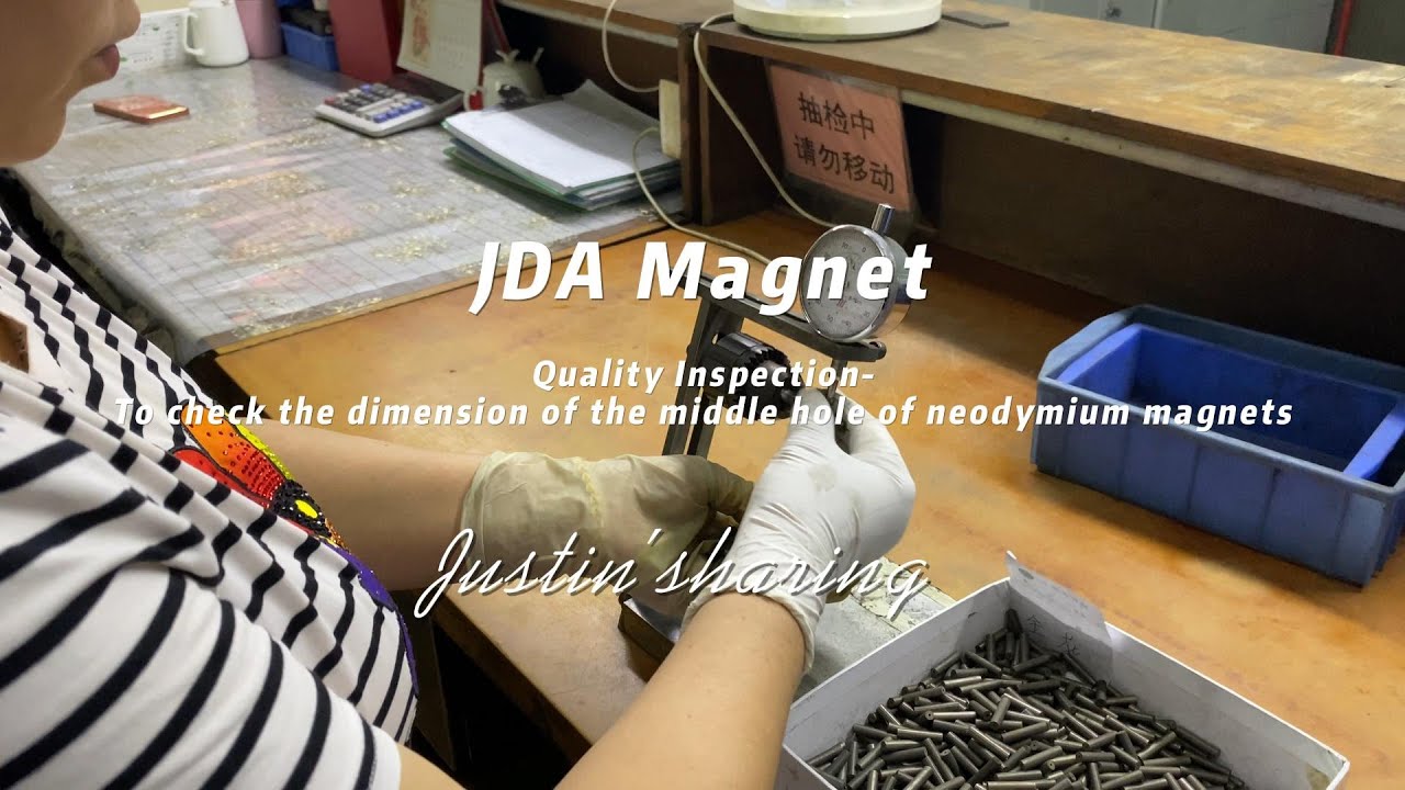 To check the dimension of the middle hole of neodymium magnets