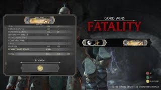 Mortal Kombat XL dragon fangs Goro online ranked 1v1 0% yee lol