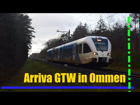 Arriva GTW 514 komt aan in Ommen.