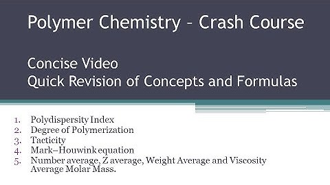Polymer Chemistry - Crash Course