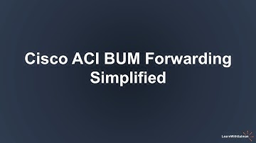 Cisco ACI BUM Forwarding