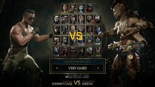 Mortal Kombat 11 Johnny Cage vs Sheeva Difficulty very hard.