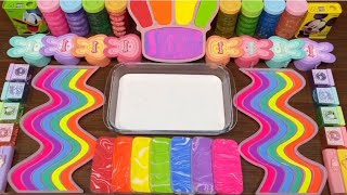: COLORFUL Slime I Mixing random into Glossy Slime I  Satisfying Slime #263