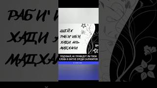 Подумай, не приведут ли твои слова к фитне среди саляфитов! Шейх Раби ибн Хади аль Мадхали #ислам 