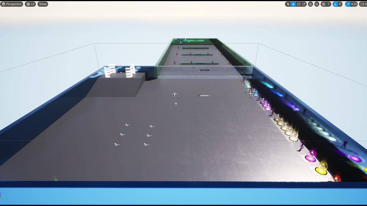 3.2 LYRA SHOOTER GAME SHOOTING RANGE WITH MANNEQUINS CRASH TEST