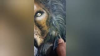 Lion Painting Water Colour Drawn By Sinjini...