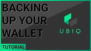 Backing up your wallet / account | Gubiq Windows