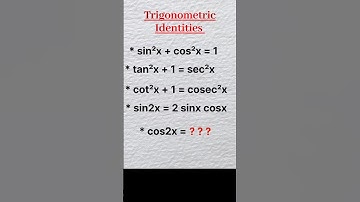 Trigonometric Identities You Should Know! #maths #shorts #trigonometry
