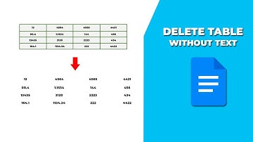 how to delete a table without deleting the text in google docs