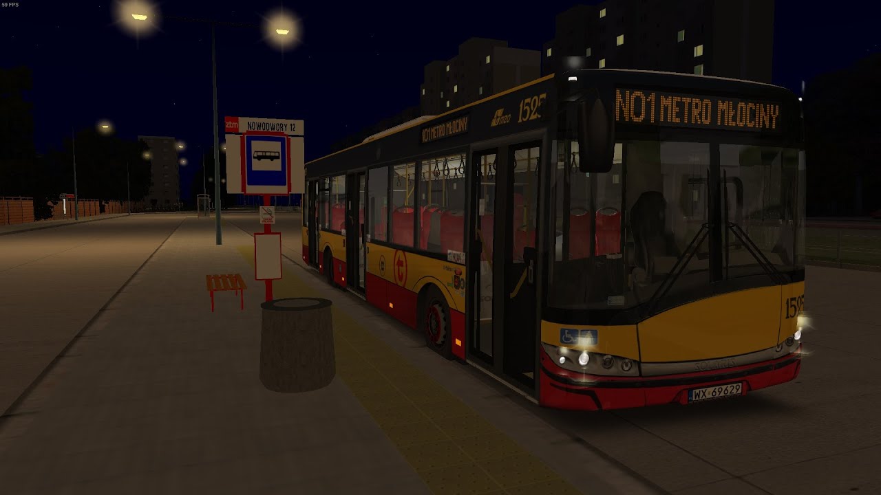 OMSI 2 | Warszawa | Linia N01 | Nowodwory - Metro Młociny - Nowodwory