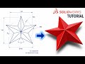 How to Design a 3D Star in SolidWorks | Easy Beginner Tutorial ⭐