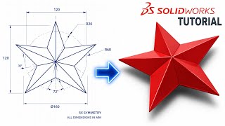 How to Design a 3D Star in SolidWorks | Easy Beginner Tutorial ⭐