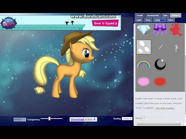 3d pony creator applejack walkcycle on Make a GIF